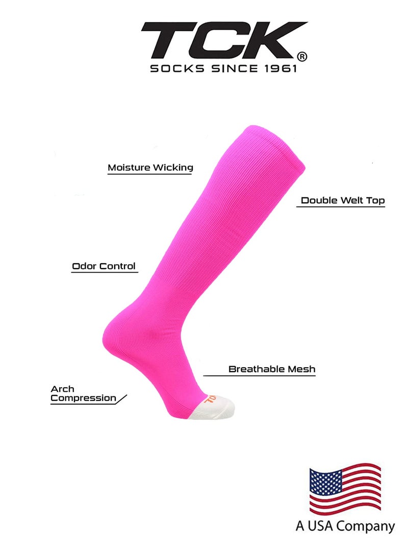 TCK Prosport Performance Tube Socks (Hot Pink, X-Large) - Image 3